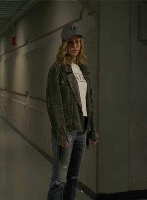 BRIE LARSON CAPTAIN MARVEL LEATHER JACKET