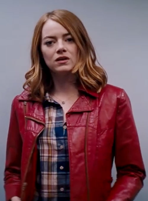 EMMA STONE LA LA LAND LEATHER JACKET