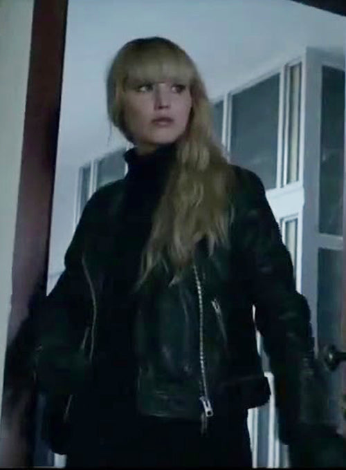 JENNIFER LAWRENCE RED SPARROW LEATHER JACKET