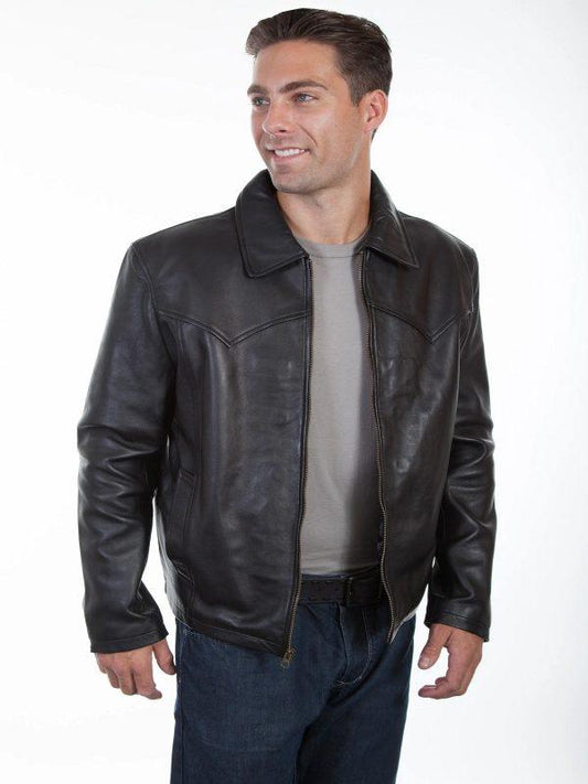 Men's Traditional Black Leather Jacket