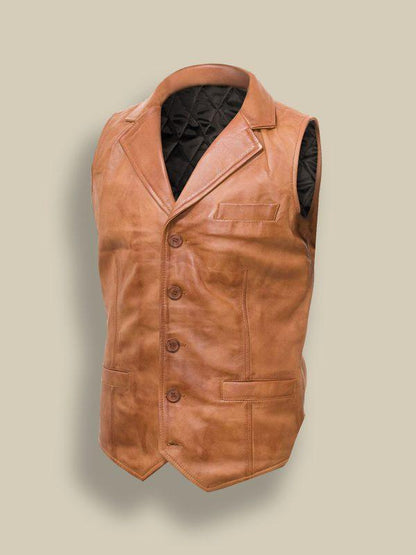 Tan Brown Vest For Men