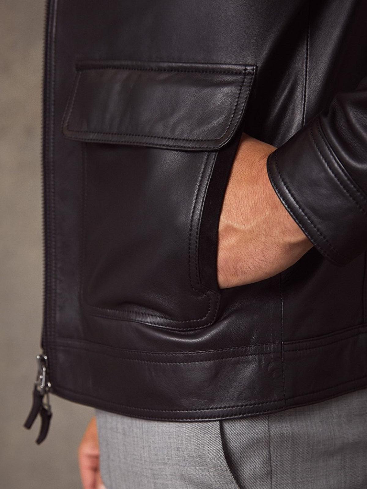 Men's Vintage Black Leather Jacket