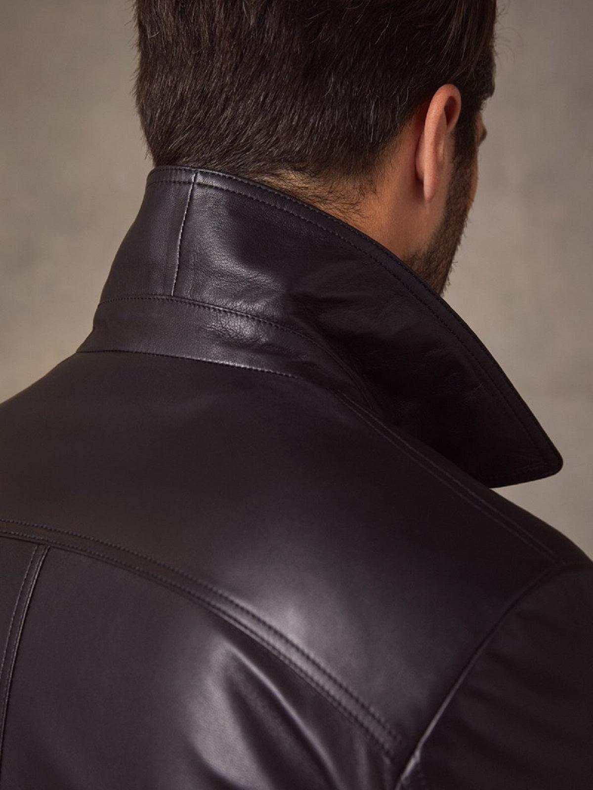 Men's Vintage Black Leather Jacket