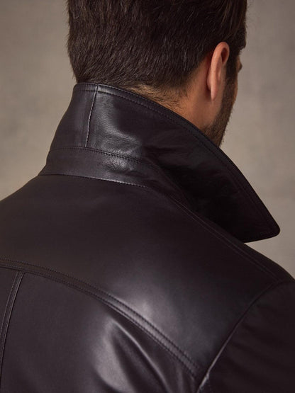 Men's Vintage Black Leather Jacket