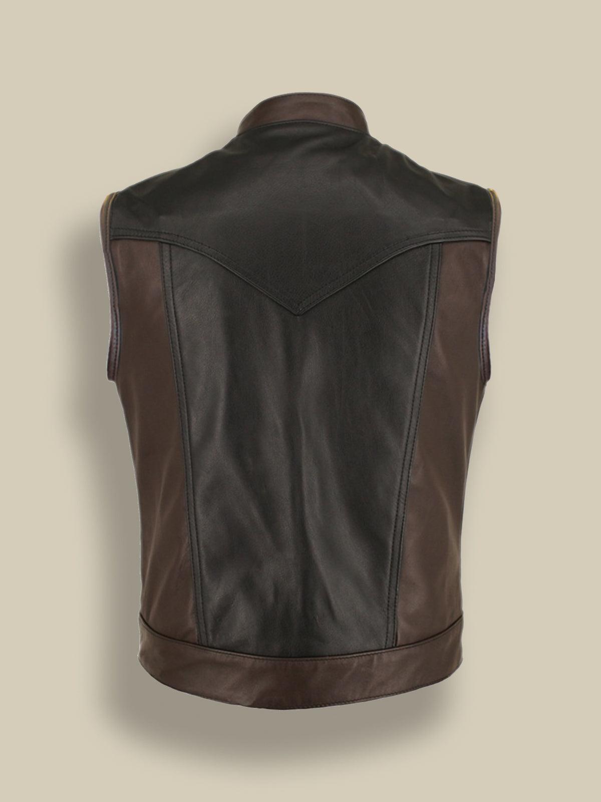 Men's Brown Leather Vest