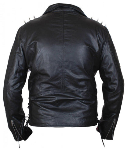 Ghost Rider Nicholas Cage Motorcycle Motorbike Biker Jacket With Metal Spikes
