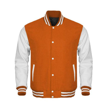 Orange kids Varsity Jacket