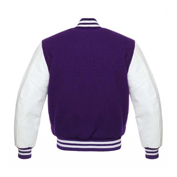 Purple And White Letterman Jacket