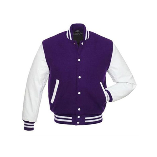Purple And White Letterman Jacket