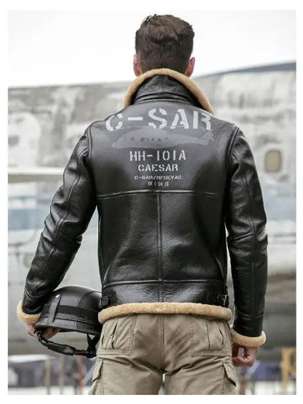 Men's Thick Winter Motorcycle Shearling Fur Leather Jacket Coat