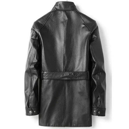 Sheriff Leather Trench Coat