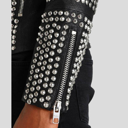 Men's Jaxon Black Studded Leather Jacket