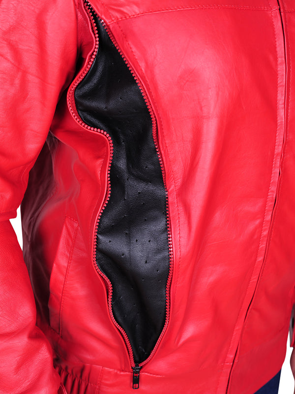 Mens Cool Red Leather Jacket
