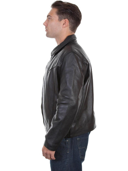 Men's Traditional Black Leather Jacket