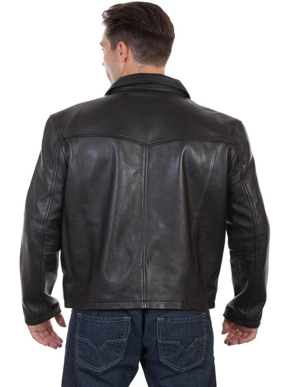 Men's Traditional Black Leather Jacket