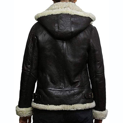 Womens B3 WWII Fur Leather Aviator Shearling Jacket