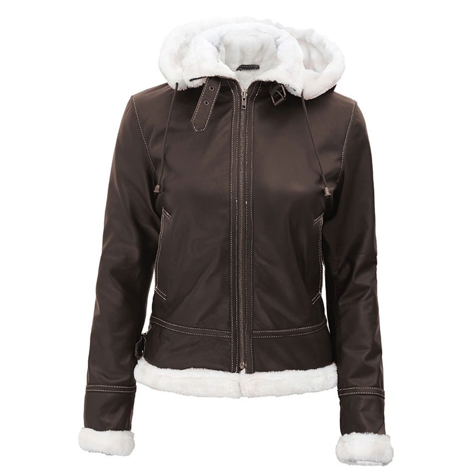 Womens Fur Lined Leather Jacket